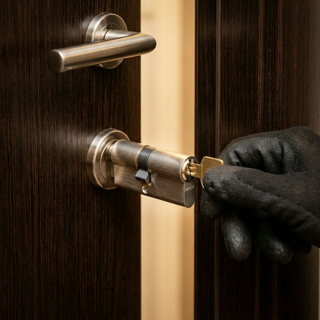 Instalação de fechadura de alta segurança e cilindro europeu